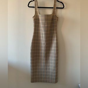 Simons Icone Plaid Fitted Dress
